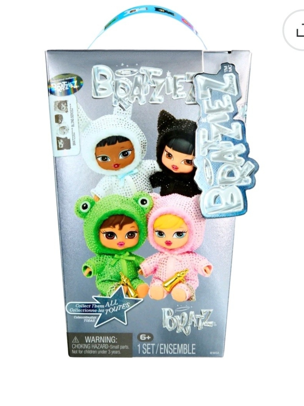 Bratzillaz Mini Doll 4-Pack - Green, Pink, White & Black Hooded Outfits